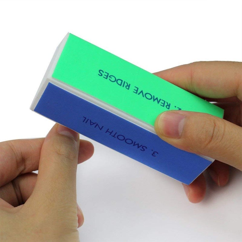 MauSong 2 Pcs Nail Art 4 Ways Polish Sanding File Block Manicure Product - Image 2